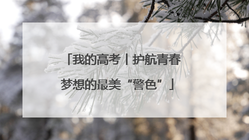 我的高考丨护航青春梦想的最美“警色”