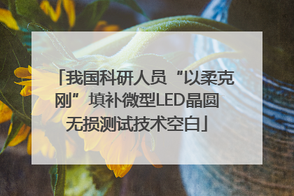 我国科研人员“以柔克刚”填补微型LED晶圆无损测试技术空白