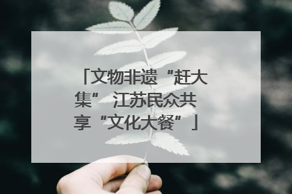 文物非遗“赶大集” 江苏民众共享“文化大餐”
