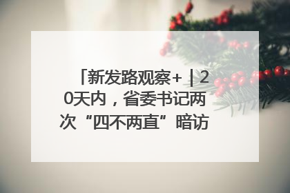 新发路观察+｜20天内，省委书记两次“四不两直”暗访，有何深意？