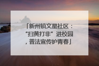 新州镇文星社区：“扫黄打非”进校园，普法宣传护青春