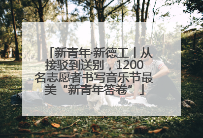 新青年·新德工丨从接驳到送别，1200名志愿者书写音乐节最美“新青年答卷”