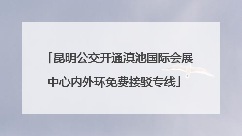 昆明公交开通滇池国际会展中心内外环免费接驳专线