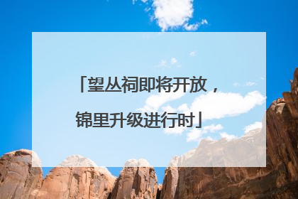 望丛祠即将开放，锦里升级进行时