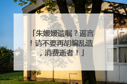 朱媛媛遗嘱？谣言！请不要再胡编乱造，消费逝者！