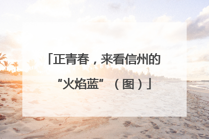 正青春，来看信州的“火焰蓝”（图）