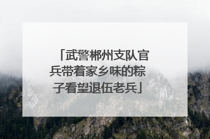 武警郴州支队官兵带着家乡味的粽子看望退伍老兵