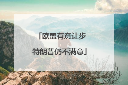 欧盟有意让步 特朗普仍不满意