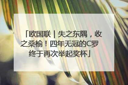欧国联｜失之东隅，收之桑榆！四年无冠的C罗终于再次举起奖杯