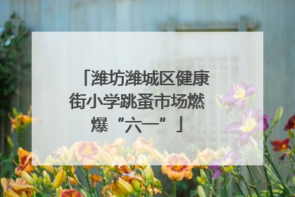 潍坊潍城区健康街小学跳蚤市场燃爆“六一”