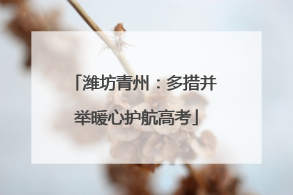 潍坊青州：多措并举暖心护航高考