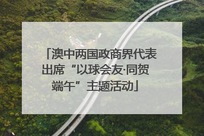 澳中两国政商界代表出席“以球会友·同贺端午”主题活动