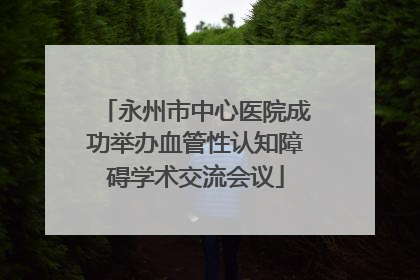 永州市中心医院成功举办血管性认知障碍学术交流会议