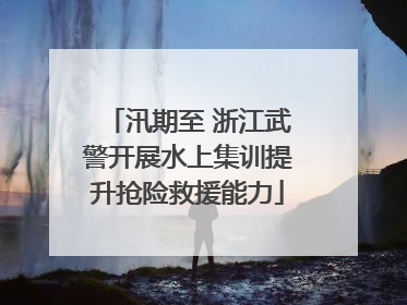 汛期至 浙江武警开展水上集训提升抢险救援能力