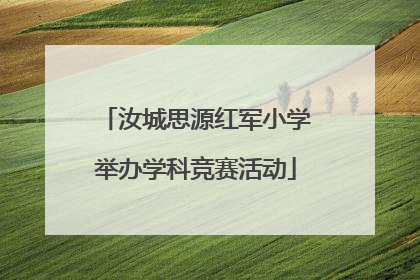 汝城思源红军小学举办学科竞赛活动