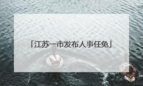 江苏一市发布人事任免