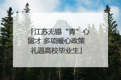 江苏无锡“青”心留才 多项暖心政策礼遇高校毕业生
