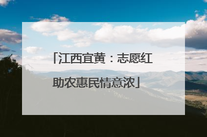 江西宜黄：志愿红助农惠民情意浓