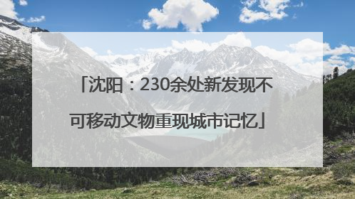 沈阳：230余处新发现不可移动文物重现城市记忆