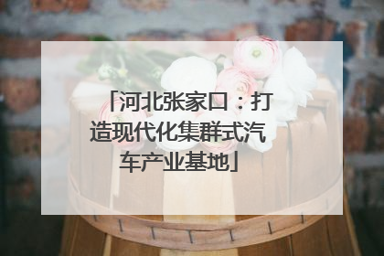 河北张家口：打造现代化集群式汽车产业基地
