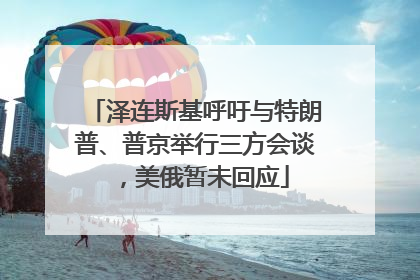 泽连斯基呼吁与特朗普、普京举行三方会谈，美俄暂未回应