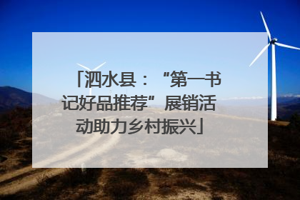 泗水县：“第一书记好品推荐”展销活动助力乡村振兴