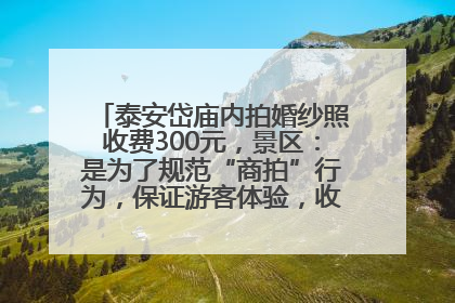 泰安岱庙内拍婚纱照收费300元，景区：是为了规范“商拍”行为，保证游客体验，收取费用全部上交国库