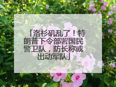 洛杉矶乱了！特朗普下令部署国民警卫队，防长称或出动军队