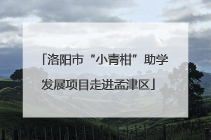 洛阳市“小青柑”助学发展项目走进孟津区