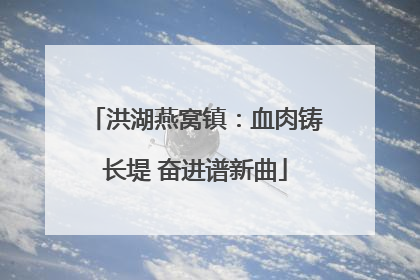 洪湖燕窝镇：血肉铸长堤 奋进谱新曲