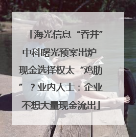 海光信息“吞并”中科曙光预案出炉 现金选择权太“鸡肋”？业内人士：企业不想大量现金流出