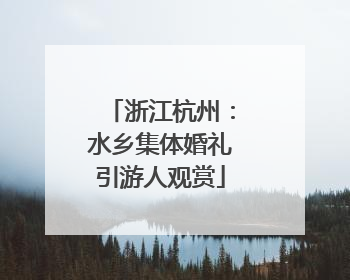 浙江杭州：水乡集体婚礼引游人观赏