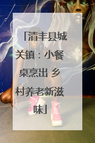 清丰县城关镇：小餐桌烹出 乡村养老新滋味
