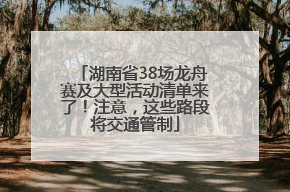 湖南省38场龙舟赛及大型活动清单来了！注意，这些路段将交通管制