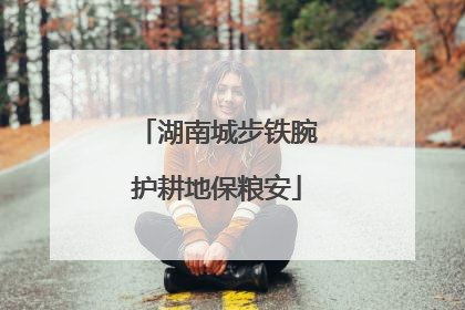 湖南城步铁腕护耕地保粮安