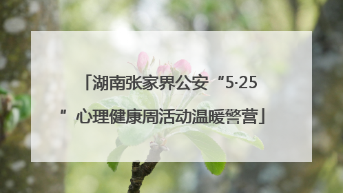湖南张家界公安“5·25”心理健康周活动温暖警营