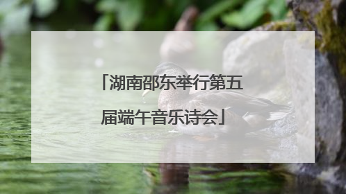 湖南邵东举行第五届端午音乐诗会