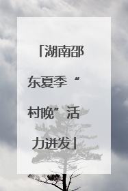 湖南邵东夏季“村晚”活力迸发