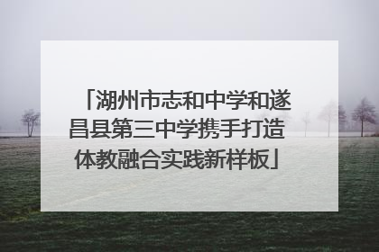 湖州市志和中学和遂昌县第三中学携手打造体教融合实践新样板