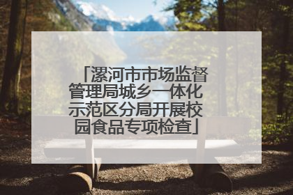 漯河市市场监督管理局城乡一体化示范区分局开展校园食品专项检查