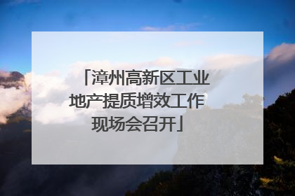 漳州高新区工业地产提质增效工作现场会召开