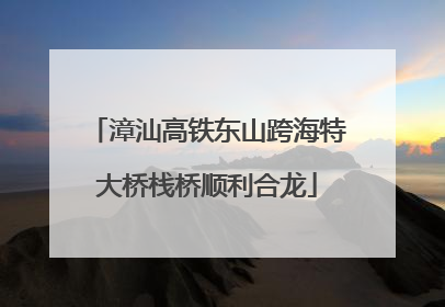漳汕高铁东山跨海特大桥栈桥顺利合龙