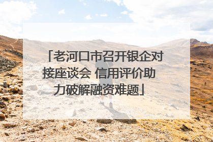 老河口市召开银企对接座谈会 信用评价助力破解融资难题