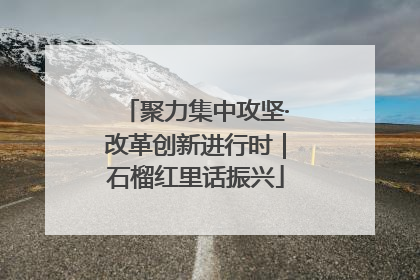 聚力集中攻坚·改革创新进行时｜石榴红里话振兴