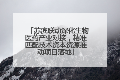 苏滨联动深化生物医药产业对接，精准匹配技术资本资源推动项目落地
