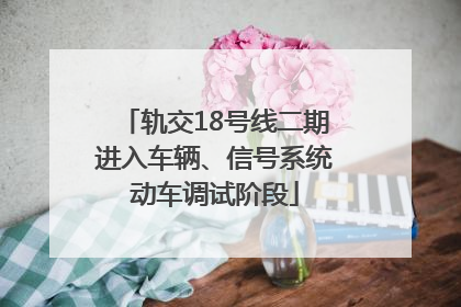 轨交18号线二期进入车辆、信号系统动车调试阶段