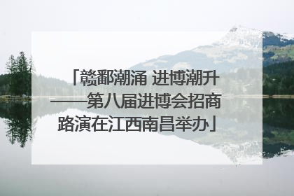 赣鄱潮涌 进博潮升——第八届进博会招商路演在江西南昌举办