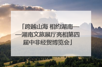 跨越山海 相约湖南——湖南文旅展厅亮相第四届中非经贸博览会