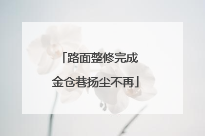 路面整修完成 金仓巷扬尘不再
