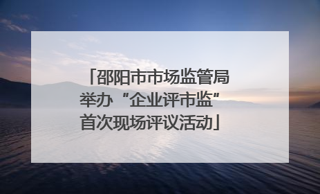 邵阳市市场监管局举办“企业评市监”首次现场评议活动